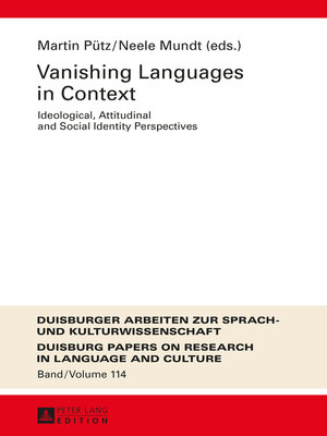 cover image of Vanishing Languages in Context